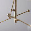 Candelabru modern cu 3 brate din alama masiva si abajururi din sticla suflata, RD 15, B079 Schwunghome